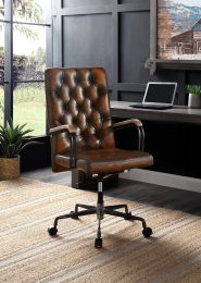 Noknas Office Chair; Brown Lether 93175