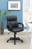 Standard Back Upholstered Office Chair; Black