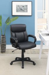 Standard Back Upholstered Office Chair; Black