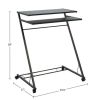 Rolling Laptop Cart with Casters for Mobility (Black)