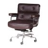Lobby brown color swivel Leather office  chair