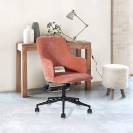 Upholstered Task Chair/ Home Office Chair- coral
