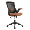 Techni Mobili Mid-Back Mesh Task Office Chair with Height Adjustable Arms; Brown
