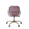 Siecross Office Chair in Pink Top Grain Leather OF00400