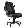 Techni Mobili Medium Back Executive Office Chair with Flip-up Arms; Black