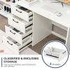 43.5 Inch Computer Desk with 4 Large Drawers