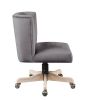 Cliasca Office Chair; Gray Velvet AL