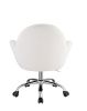 Jago Office Chair in White Lapin &amp; Chrome Finish OF00119