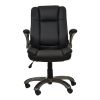 Techni Mobili Medium Back Executive Office Chair with Flip-up Arms; Black