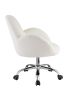 Jago Office Chair in White Lapin &amp; Chrome Finish OF00119