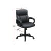 Standard Back Upholstered Office Chair; Black