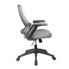 Techni Mobili Mid-Back Mesh Task Office Chair with Height Adjustable Arms; Grey