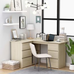 Corner Desk Sonoma Oak 57.1"x39.4"x29.9" Engineered Wood