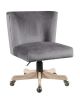 Cliasca Office Chair; Gray Velvet AL