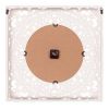 Distressed White Ornate Wood Carved Wall Clock, 24"