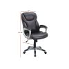 Adjustable Height Office Chair with PU Leather; Brown