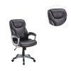 Adjustable Height Office Chair with PU Leather; Brown