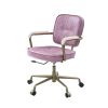 Siecross Office Chair in Pink Top Grain Leather OF00400