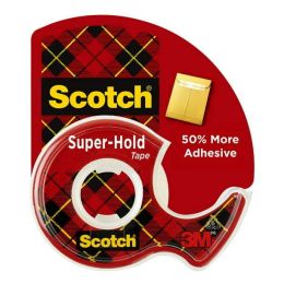Scotch Super Hold Tape, Clear, 3/4" x 500", 1 Dispenser