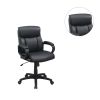 Standard Back Upholstered Office Chair; Black