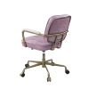 Siecross Office Chair in Pink Top Grain Leather OF00400