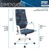 Techni Mobili Modern Studio Office Chair; Grey/White