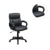 Standard Back Upholstered Office Chair; Black