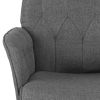 Techni Mobili Modern Upholstered Tufted Office Chair with Arms; Grey