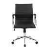 Techni Mobili Modern Medium Back Executive Office Chair; Black