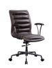 Zooey Office Chair in Distress Chocolate Top Grain Leather YJ