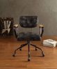 Hallie Office Chair in Vintage Black Top Grain Leather