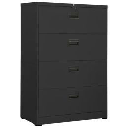 Filing Cabinet Anthracite 35.4"x18.1"x52.8" Steel