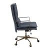 Tinzud Office Chair; Gray Leather 93165