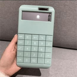 Calculator, Solar Battery Dual Power Office Calculator, Standard Function For Office, Home, School (Color: Green)