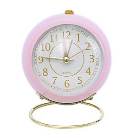 Creative Alarm Clock Vintage Desk Clock (Color: pink)