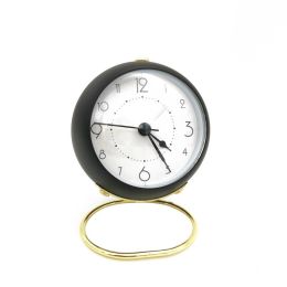 Creative Alarm Clock Vintage Desk Clock (Color: black)