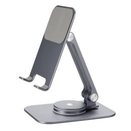Adjustable Cell Phone Holder Telescopic Desktop Phone Dock Holder (Color: Grey)
