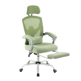 SWEETCRISPY Mesh High Back Ergonomic Office Chair Lumbar Support Pillow Computer Desk Chair (Color: as Pic)