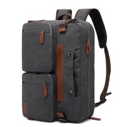 15.6 Inch And 17.3 Inch 3 In 1 Computer Laptop Carry Bag Office Designer Waterproof Business Laptop Briefcase Bag 1pc (Material: Canvas Grey, size: 15.6 Inches)