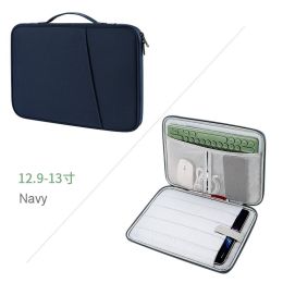1pc Compatible With IPad Storage Bag Protective Sleeve Tablet Bag 10.8 Inch 12.9 Inch 13 Inch Laptop Liner Bag Protective Carrying Case With Pocket (Color: Navy Blue, size: 12.9-13inch)