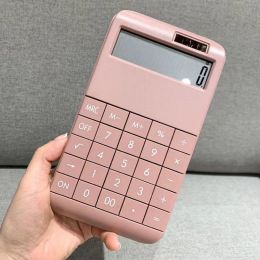 Calculator, Solar Battery Dual Power Office Calculator, Standard Function For Office, Home, School (Color: pink)