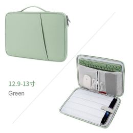 1pc Compatible With IPad Storage Bag Protective Sleeve Tablet Bag 10.8 Inch 12.9 Inch 13 Inch Laptop Liner Bag Protective Carrying Case With Pocket (Color: Green, size: 12.9-13inch)