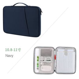 1pc Compatible With IPad Storage Bag Protective Sleeve Tablet Bag 10.8 Inch 12.9 Inch 13 Inch Laptop Liner Bag Protective Carrying Case With Pocket (Color: Navy Blue, size: 10.8-11inch)