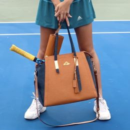 BALA tennis;  pickle ball and laptop tote for women (Color: Brown)