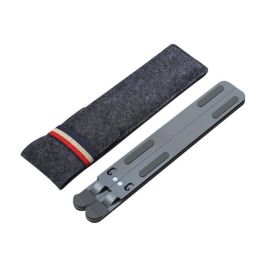 Laptop Riser Stand Angle Adjustable Height 360 Rotating Aluminum Ergonomic Computer Notebook Stand Holder for MacBook Pro Air (Color: P11 Gray)