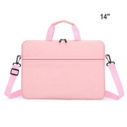 1pc Computer Handbag, Shoulder Computer Bag, Laptop Bag Compatible With 14inches/15.6inches,5 Colors Available (Color: pink, size: 14'')