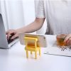 1pc Detachable Small Stool Cell Phone Holder; Creative Fashion Cute Desktop Decorate; Chair Phone Stand (Yellow; Green; Pink; Blue)