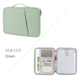 1pc Compatible With IPad Storage Bag Protective Sleeve Tablet Bag 10.8 Inch 12.9 Inch 13 Inch Laptop Liner Bag Protective Carrying Case With Pocket (Color: Green, size: 10.8-11inch)