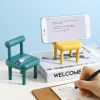 1pc Detachable Small Stool Cell Phone Holder; Creative Fashion Cute Desktop Decorate; Chair Phone Stand (Yellow; Green; Pink; Blue)