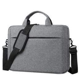 Laptop Shoulder Bag , 15-Inch Laptop or Tablet, Sleek, Durable and Water-Repellent Fabric, Lightweight , Business Casual or School, GX40Q17229, Black (Color: Gray)